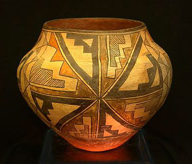 Antique Acoma Pueblo Polychrome Jar, Southwest Native American Art