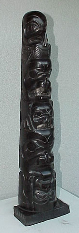 Argillite Totem, Pacific Northwest Coast Native American Art