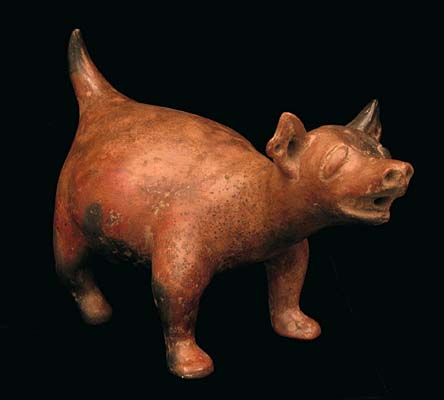 Colima Barking Action Dog, Ancient West Mexico Pre-Columbian Art
