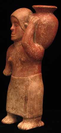 Colima Female Pot Carrier Figure, Comala style