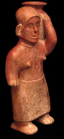 Colima Female Pot Carrier Figure, Comala style