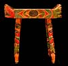 Polychrome Wood Chief's Stool, Pacific Northwest Coast Native American Art