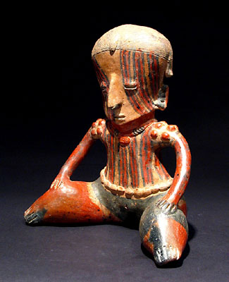 Chinesco Seated Female Figure, Ancient West Mexico Pre-Columbian Art