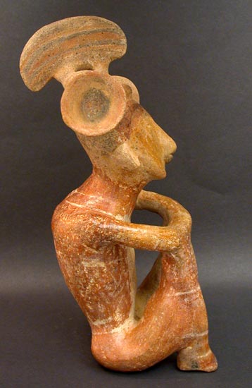 Chinesco Seated Figure with Tripartite (Tricorn) Headdress