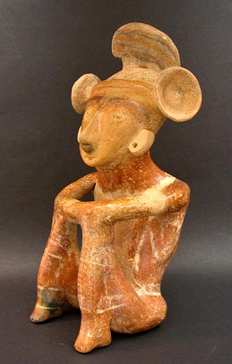 Chinesco Seated Figure with Tripartite (Tricorn) Headdress