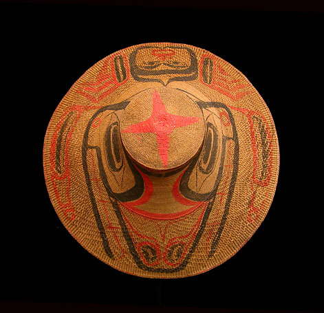 Northwest Coast Basketry Hat, Pacific Northwest Coast Native American Indian Art