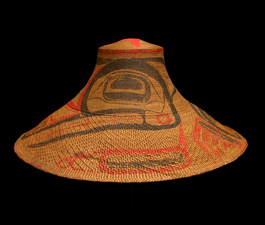 Northwest Coast Basketry Hat, Pacific Northwest Coast Native American Indian Art