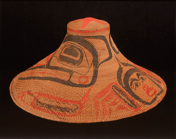 Northwest Coast Basketry Hat, Pacific Northwest Coast Native American Indian Art