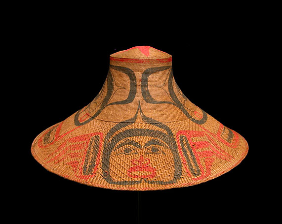 Northwest Coast Basketry Hat, Pacific Northwest Coast Native American Indian Art