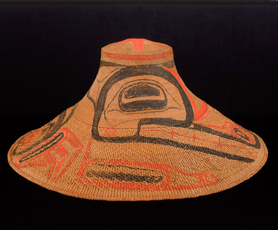 Northwest Coast Basketry Hat, Pacific Northwest Coast Native American Indian Art