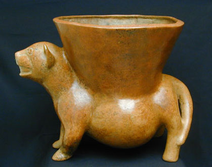 Colima Jaguar Effigy Vessel, Ancient West Mexico Pre-Columbian Art