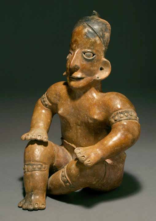 Anthropos Gallery - Jalisco Seated Wrestler Figure, Ameca style, Pre-Columbian Art