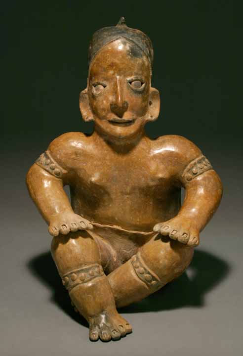 Anthropos Gallery - Jalisco Seated Wrestler Figure, Ameca style, Pre-Columbian Art