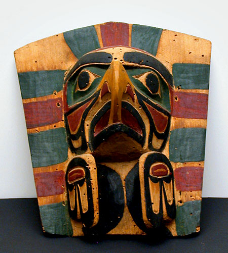 Polychrome Dancing Headdress Frontlet, Pacific Northwest Coast Native American Indian Art