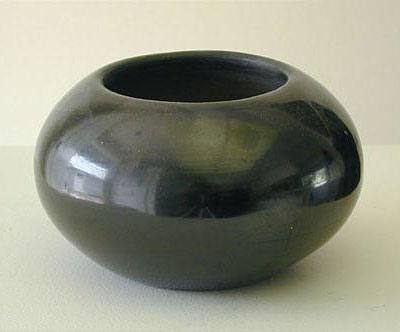 San Ildefonso Blackware Jar, Southwest Native American Indian Art