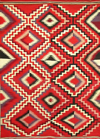 Navajo Germantown Blanket, Southwest Native American Indian Art