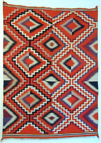 Navajo Germantown Blanket, Southwest Native American Indian Art