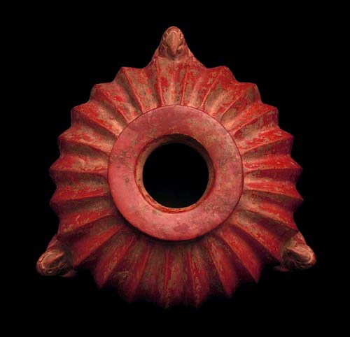 Colima Three-Parrot Gadrooned Vessel, Ancient West Mexico Pre-Columbian Art