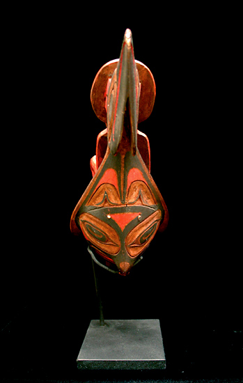 Tlingit Wood Raven Rattle, Pacific Northwest Coast Native American Indian Art
