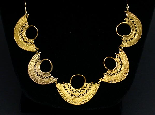 Sinu Gold Necklace, Ancient West Mexico Pre-Columbian Art