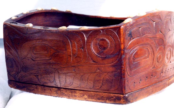 Tsimshian Carved Bowl, Pacific Northwest Coast Native American Indian Art