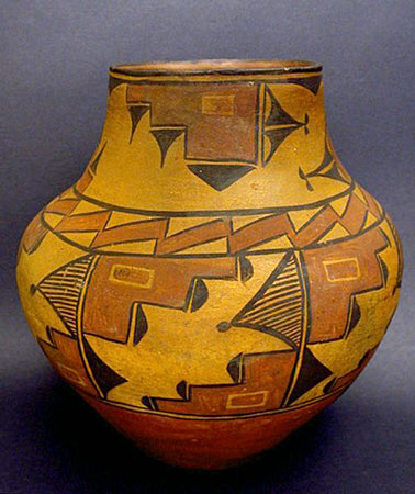 Zia Pueblo Polychrome Jar, Southwest Native American Indian Art