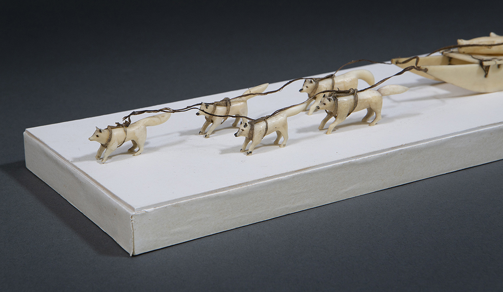 CARVED ESKIMO DOG TEAM, SLED, SEALS, AND MAN, LATE 19TH - EARLY 20TH CENTURY 3