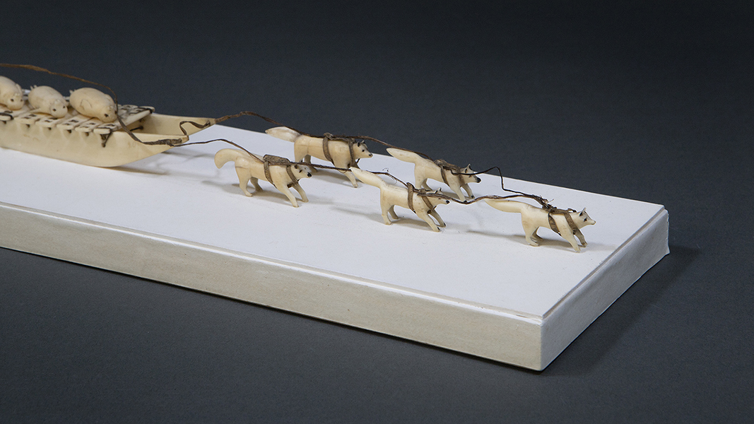 CARVED ESKIMO DOG TEAM, SLED, SEALS, AND MAN, LATE 19TH - EARLY 20TH CENTURY 4