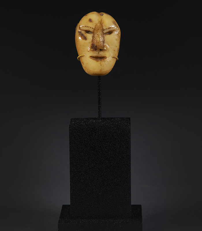 ESKIMO CARVING OF A HUMAN HEAD, THULE CULTURE, 16th-17th CENTURY 6