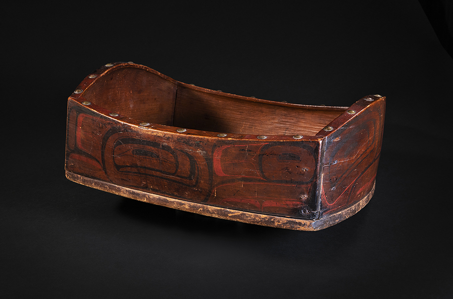 NORTHWEST COAST BENT-CORNER PAINTED BOWL
