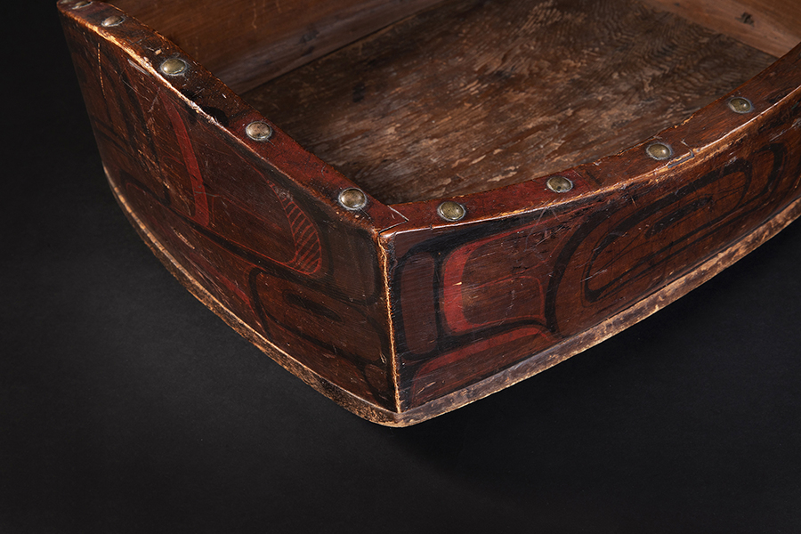 NORTHWEST COAST BENT-CORNER PAINTED BOWL 6