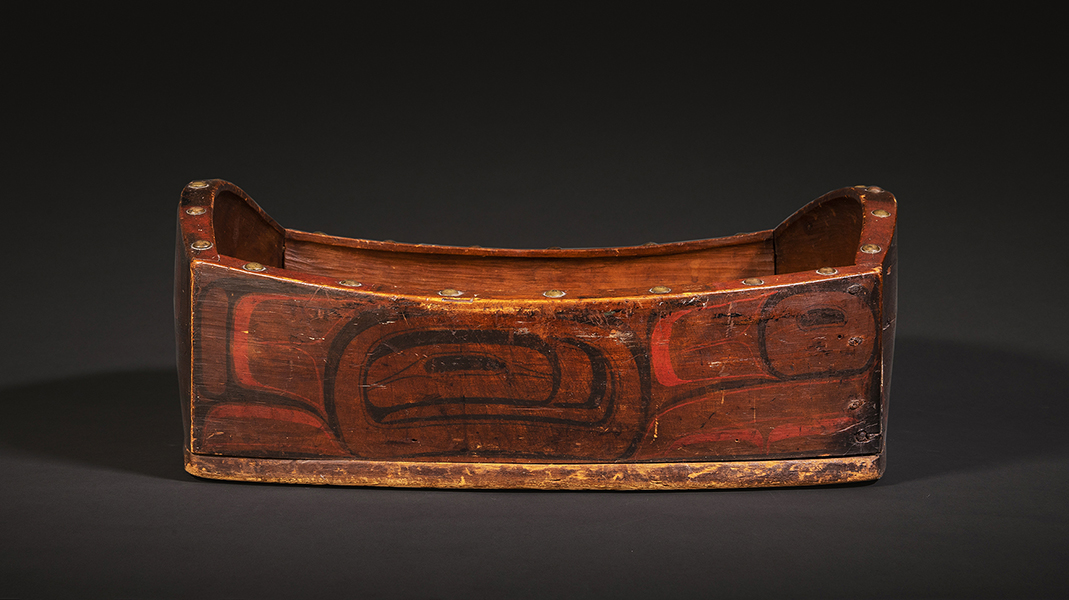 NORTHWEST COAST BENT-CORNER PAINTED BOWL 7