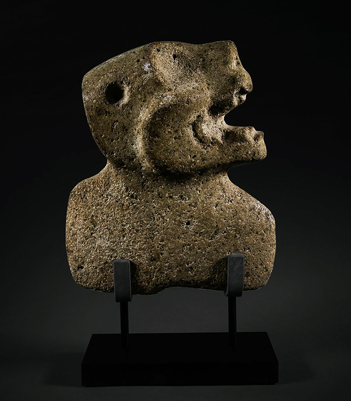 Maya Stone Hacha in the form of a Jaguar Head